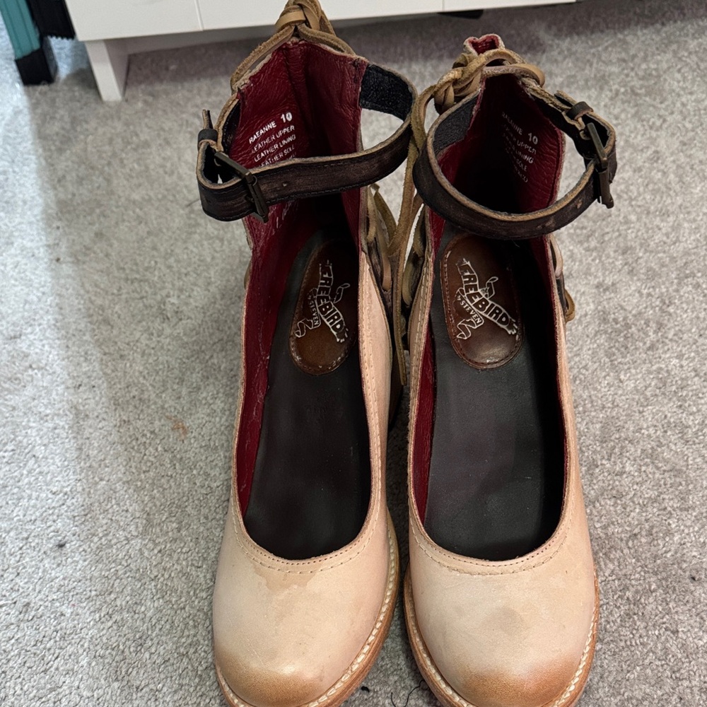 Freebird by Steven Cream Lace Up Boots